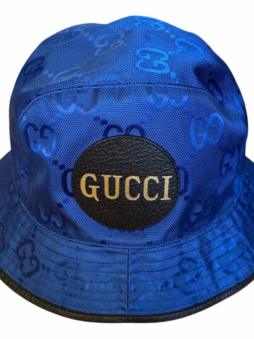 Gucci Blue GG Monogram Bucket Hat size small